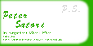 peter satori business card